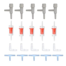 Aquarium Check Valves、Airline Tubing Connectors Plastic Inline Valve、Aquarium Air Flow Control Valve（20PCS for fish tank）