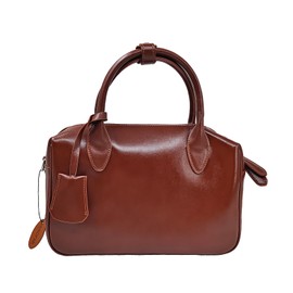 KENOFAR Genuine Leather Crossbody Bag for Women, Stylish Handbag Bag, Versatile Retro Shoulder Bag Brown