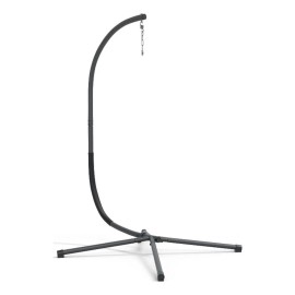 Afuera Living Wave Hanging Metal C-Stand for Swing Chair in Black