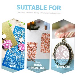 OHPHCALL 1 Sheet Reusable Polymer Clay Stencil Mesh Screen Template for DIY Silk Screen Printing Jewelry Decoration for Crafting Unique Patterns