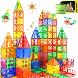 Magnet Toys for 3 Year Old Boys and Girls Magnetic Tiles Building Blocks STEM Learning Toys Montessori Toys for Toddlers Kids