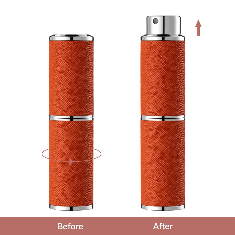 owlyee 8ML Perfume Atomizer, Empty Leather Cologne Spray Bottle, Mini