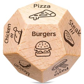for Women,Food Decision Dice - Wooden Dinner Choices Dice for Couples, Date Night, What to Eat Decider Dice, Fun Gift for Anniversary, Housewarming, Stocking Stuffer