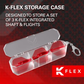 TARGET Darts K Flex Flights Storage Case | Stores Set of 3 Kflex Flight and Shaft System | K-Flex Holder, K Case, Dart Accessories Case, Hard Storage Case with Key Chain