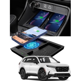 CarQiWireless Wireless Charger for Honda CRV 2025 2024 2023, Automotive Center Console Organizer Wireless Charging Pad for Honda CRV 2025 Accessories, for 2025 Honda Civic Sport Accessories
