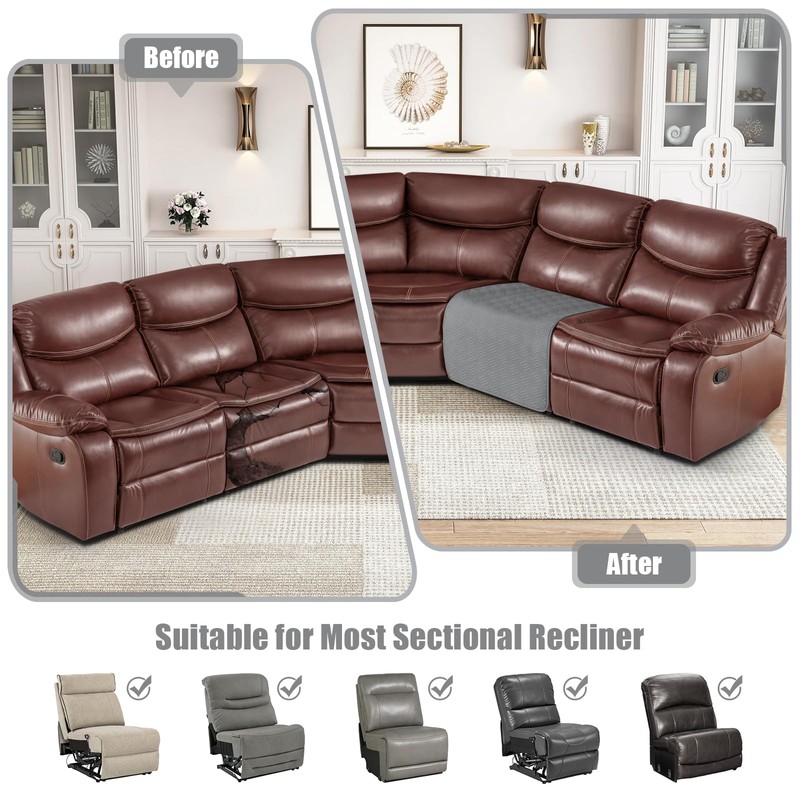 KinCam Waterproof Recliner Sectional Couch Covers, Oversized Reclining Sofa Covers