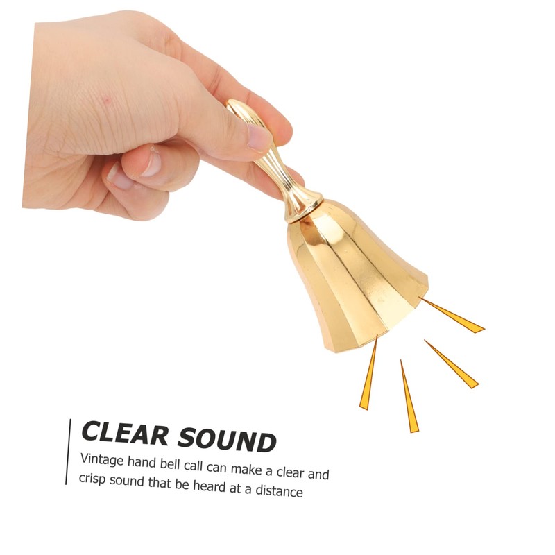 Gadpiparty Metal Hand Bell for Restaurant and Bar Classic Desktop