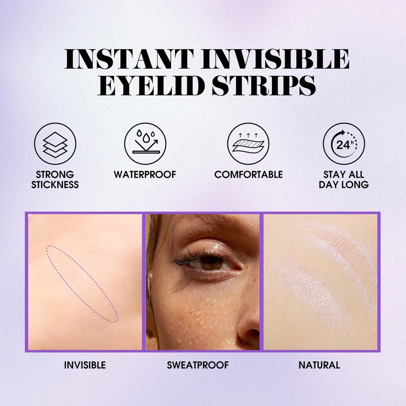 Eyelid Stripes Invisible 4 Types 640 Pieces, Dschlupflider Stripes Invisible