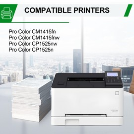 128A Toner Cartridges Black(with Chip) Compatible with 128A CE320A for Color MFP CM1415fn MFP CM1415fnw, CP1525n CP1525nw Series(2 Pack, Black)