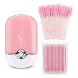 Mouyic Ventilador De Pestañas + 50 Cepillos Pestañas+100 Microbrush