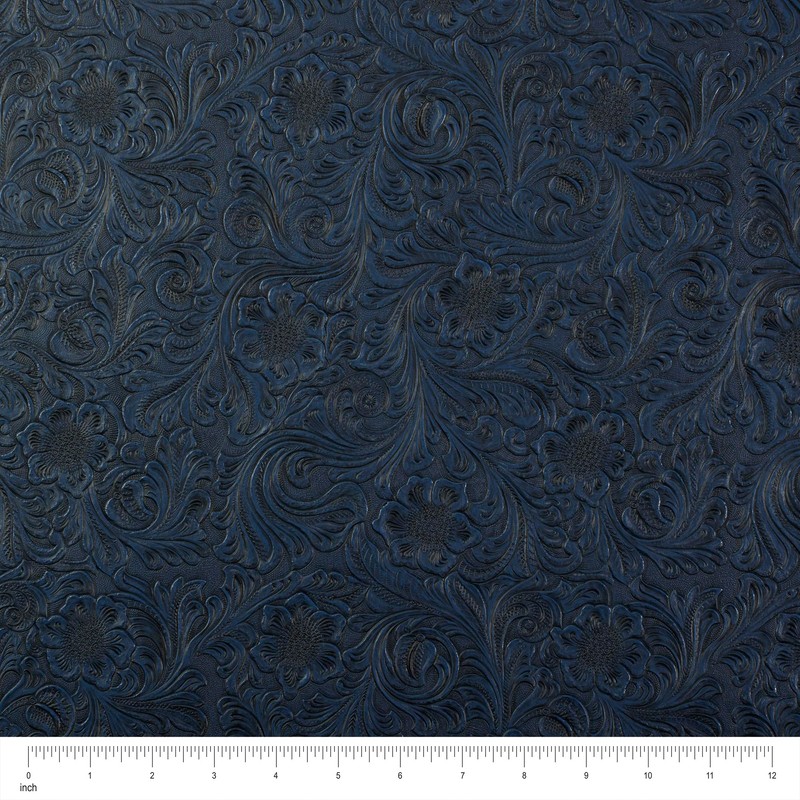 SARANDAVE Tooled Faux Leather Western Cowboy, Floral Embossed Vinyl, Craft