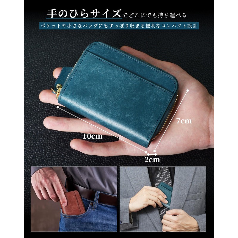 Coin Purse, Men's, Box-type, Genuine Leather, Pueblo Leather, Coin Case,