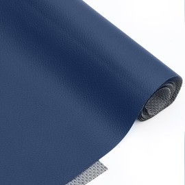 Yuragim Kunstleder Meterware 200x140cm, Leder Stoff Meterware Wasserdicht Kunstleder Gekörnt Lederimitat Texturiert Lederstoff Meterware Leder Blau Geschenke für Ostern Eid DIY Autositze Sofakissen