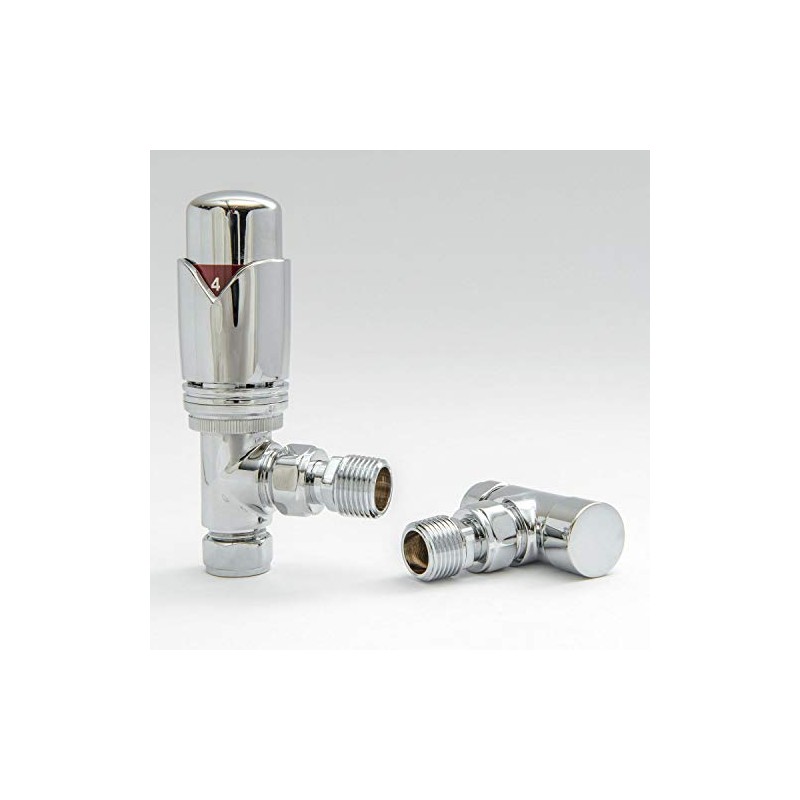 Hot Flow | Marella Modern Thermostatic Radiator Valve Angled TRV