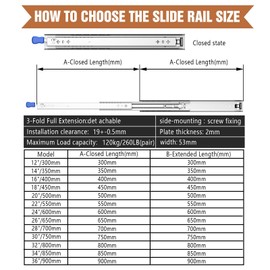 Heavy Duty Vehicle Drawer Slides (with Lock, 16inch)