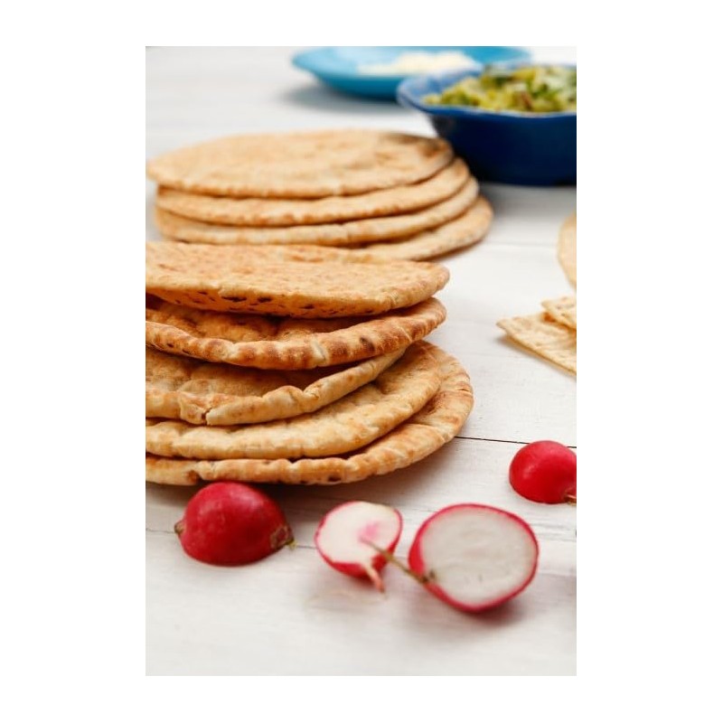 Joseph's Bakery Pita Bread, Flax Oat Bran & Whole Wheat,