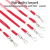 COTODO ID Red Lanyards Safety Badge Lanyard 36" with Swivel