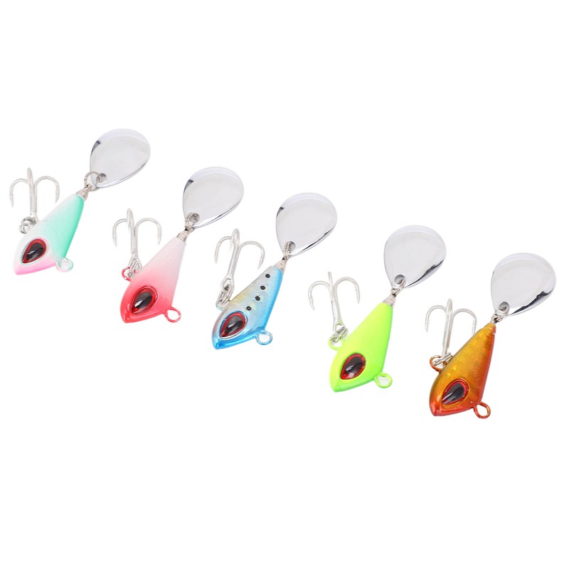 5Pcs 10g Metal Fishing Lures Baits Vib Sequins Fishing Lure