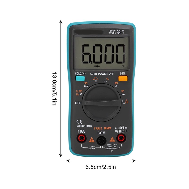 ZT102 6000 Digital Multimeter Automatic Range Multimeter Portable Voltage Current
