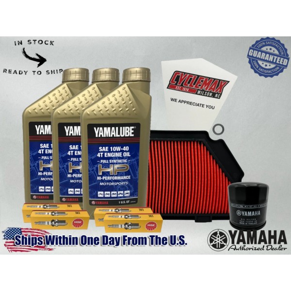 Yamaha Cyclemax Full-Synthetic Yamalube Tune-Up Kit fits 2009-2017 Yamaha FZ6R