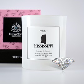 ForeverWick Mississippi Diamond Candle | Scented Candles for Home, Office, Bathroom | Hand Poured Natural Soy Candle | Gift Candles for Women | Scents of Cinnamon, Nutmeg | 70-Hr Burn Time, 14 oz