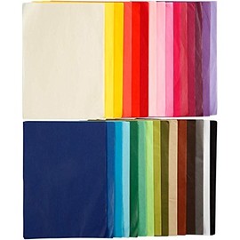 Tissue Paper Assortment, 21 x 29.7 cm (A4), 300 Sheets Assorted Colours
