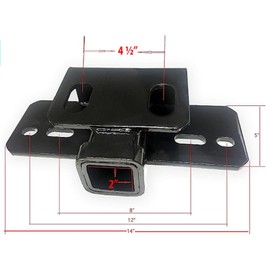 LARIN 2 Inch Tow Hitch Receiver Bumper Mounted Bike Hitch Receiver Tube Cargo Receiver Hitch