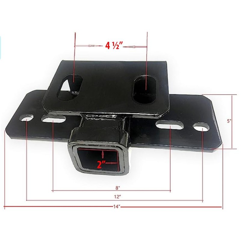 LARIN 2 Inch Tow Hitch Receiver Bumper Mounted Bike Hitch