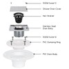 Uni-Green Chrome 4 Inch Square Shower Drain with PVC Flange