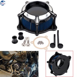Unbranded Clear Air Cleaner Blue Intake Filter For Harley Breakout Deluxe Fat Bob Softail