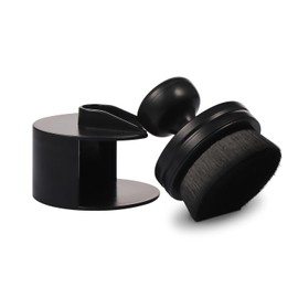 Tire Shine Brush Tire Dressing Brush, Black Reusable Tire Applicator Brush High Density Soft Hair Tire Shine Applicator Brush Portable Car Brush with Holder for Car Tire