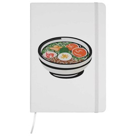 Azeeda A5 'Japanese Ramen Bowl' White Hardcover Ruled Notebook (NB00060069)