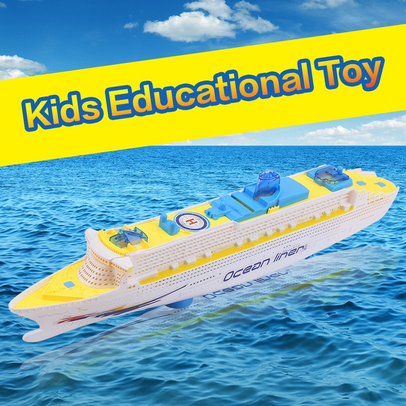 Electric Ocean Liner Cruise Ship Flashing LED Light Kids Musical
