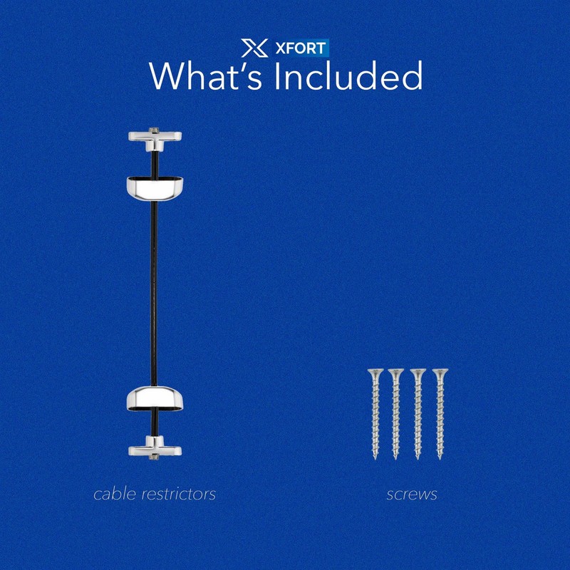 XFORT Viper Fixed Cable Window Restrictor in Polished Chrome, Durable