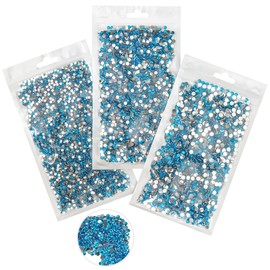 qiipii 16000PCS Classic Jean Blue Resin Crystal Rhinestones for Bedazzling Crafting 3mm 4mm 5mm Flatback Stones Diamonds Crystals Gems for Face Eyes Makeup Tumblers Bottles DIY Crafts Clothes Shoes