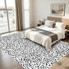 USTIDE Modern Leopard Print Area Rug 6'x9' Machine Washable Animal