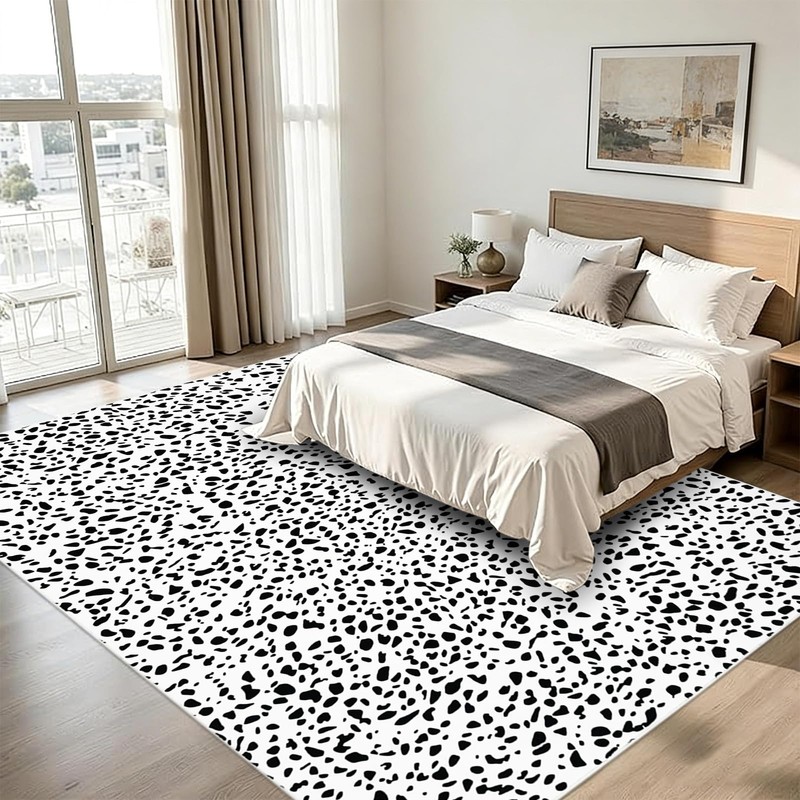 USTIDE Modern Leopard Print Area Rug 6'x9' Machine Washable Animal