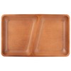 Yamanaka-nuri Naturel Square Partition Plate Black & Brown M17398-7