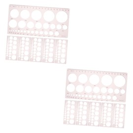NUOBESTY 12pcs Geometric Drawing Stencils Rulers for Drafting Crafting and Technical Measurement for Students and Architects Convenient and Safe to Use