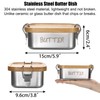 BSTKEY Stainless Steel Butter Dish with Lid for Countertop, Butter