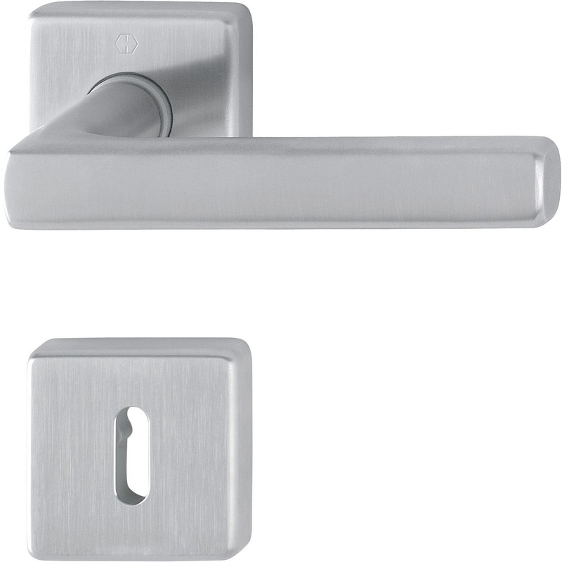 Hoppe Dallas Door Handle Set with Rosette BB Ward Lock