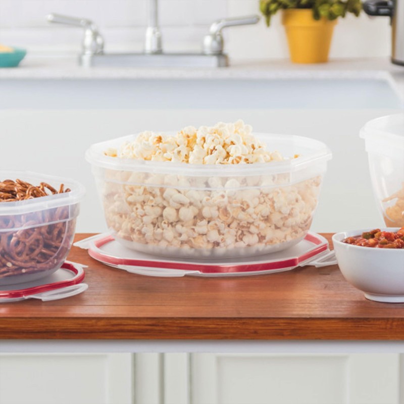 Sterilite Ultra-Seal 4.7 Qt Bowl, Large Airtight Food Storage Container,