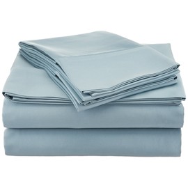 Pointehaven 500-Thread Count 100-Percent Egyptian Cotton Deep Fitted King Sheet Set, Blue
