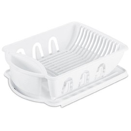 Sterilite 06218006 Sink Dish Rack Drainer, White