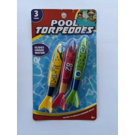 Best Brand Pool Torpedoes 3 Pack Glides Under Water Swim Diving Toy