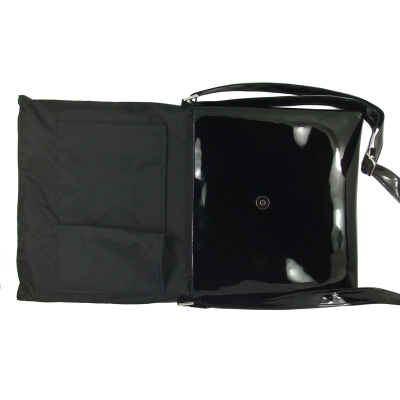 LONI Cool Patent Cross-Body Shoulder Bag