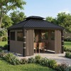 Birodeko 10x12 Gazebo Sidewall Curtains, 4-Panel Waterproof Mesh Window
