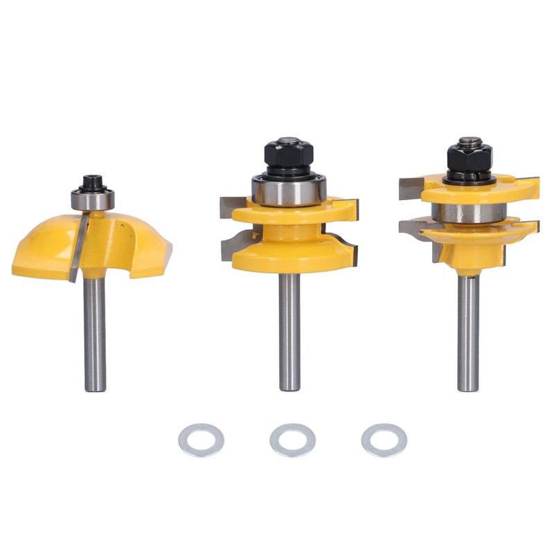 3Pcs Rail Stile Router Bits Roman Ogee Bit Woodworking Groove