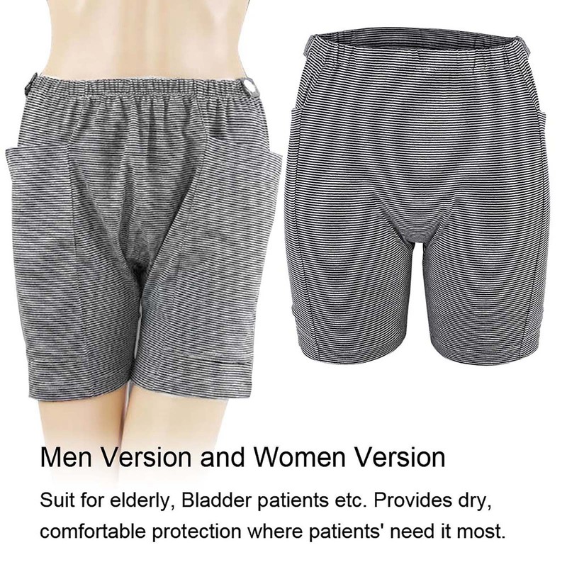 Incontinence Underwear Bladder Patient Urine Bag Pants Double Pocket Design