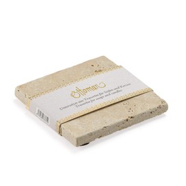 ottoman Travertine Soap Dish Decorative Stone 10 x 10 cm Natural Stone Untreated (Light)
